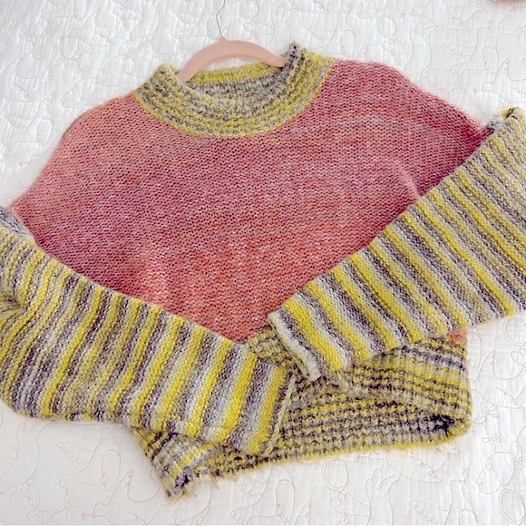 SOLD** Urban Outfitters Cozy Cropped Sweater Mock Neck Multi Color - Picture 3 of 5